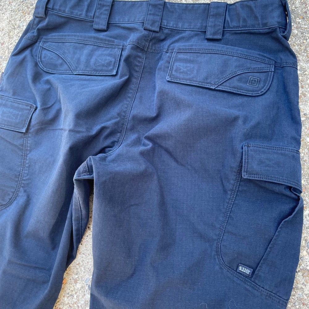 5.11 Tactical Stryke Cargo Pants Mens 36 Navy Blue Ripstop Double Knee - Picture 3 of 8